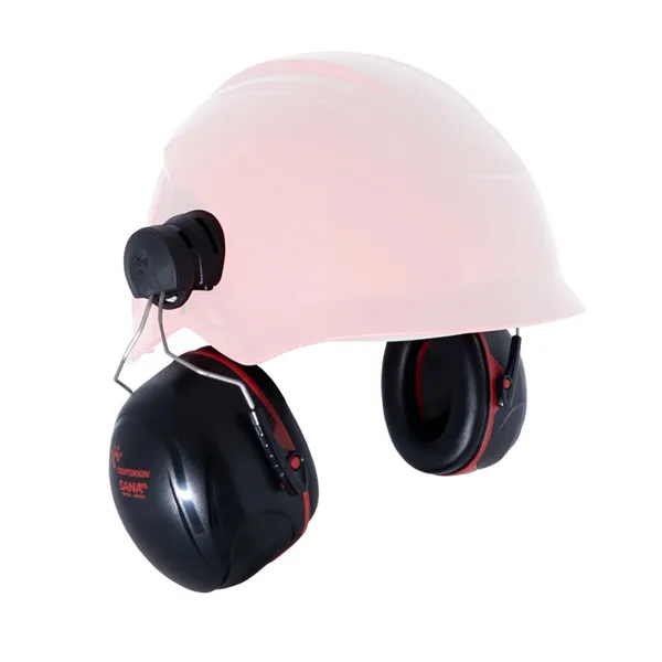 Centurion Sana Safety Helmet Mounted Ear Defenders SNR 34 — Black